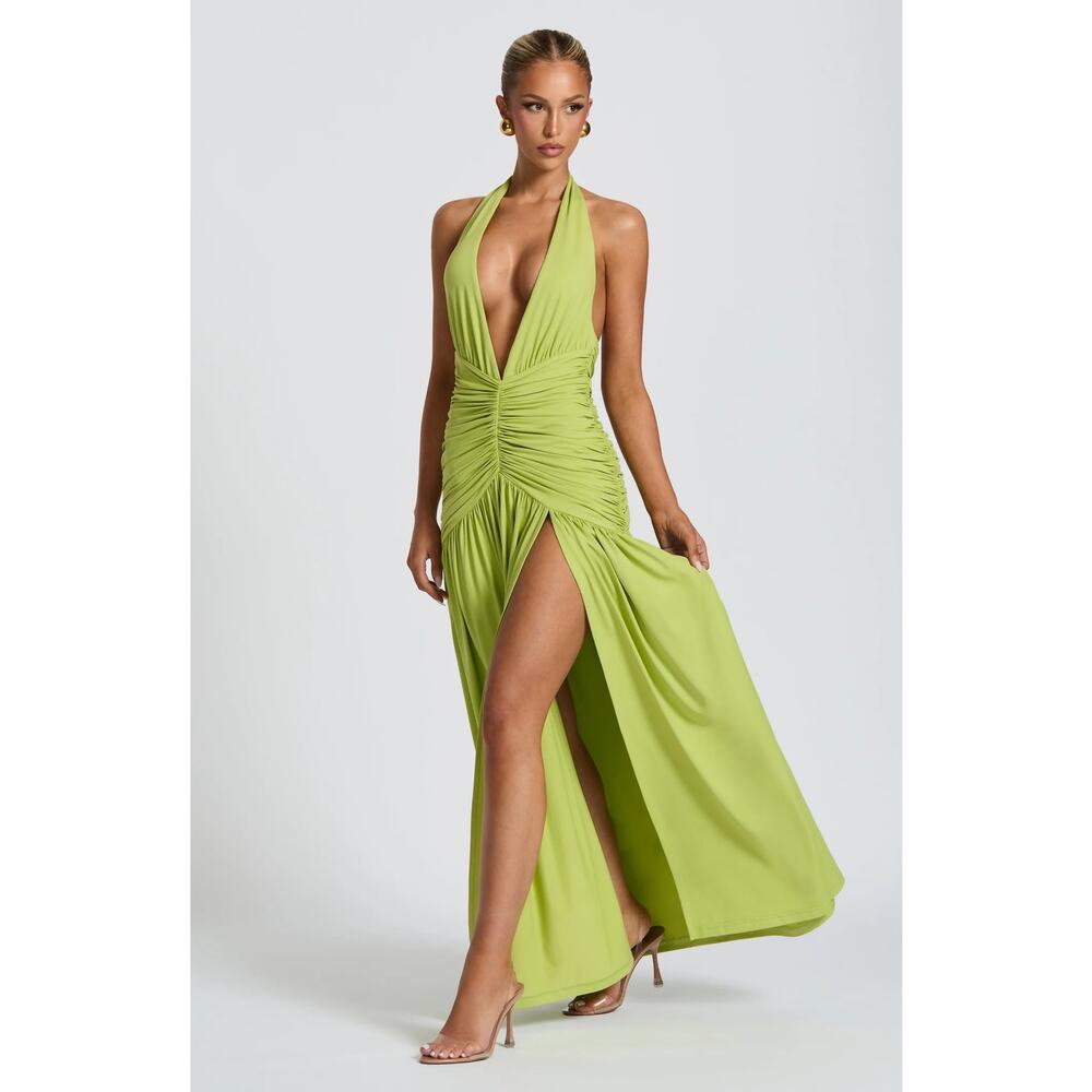 NEW Babyboo Melania Maxi Dress in Olive Green Size Small - Picture 10 of 10